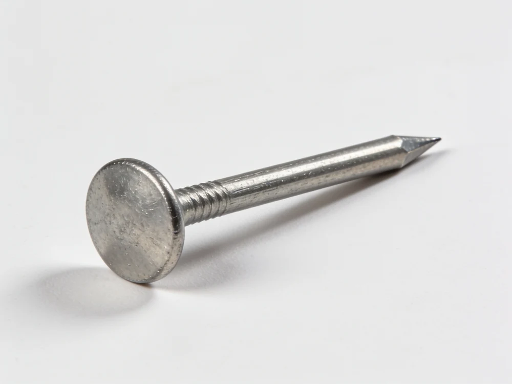 Smooth-shank galvanized nail — Galvanized steel